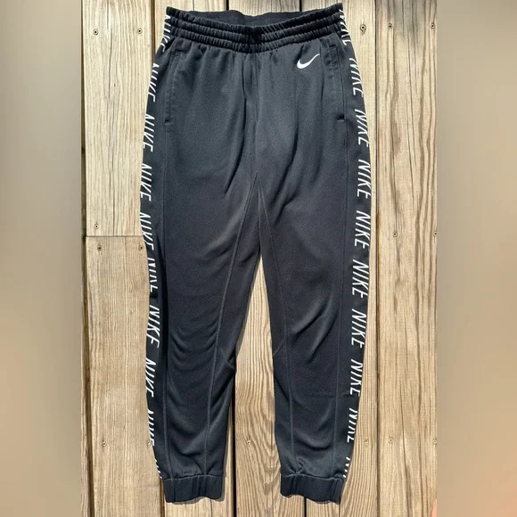 women’s small nike dri-fit black joggers with pockets - Picture 1 of 6